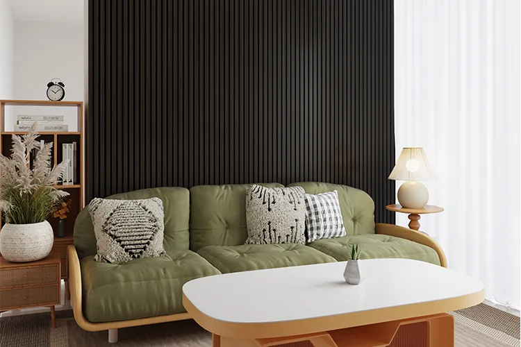 Technical wood veneer with three-side
