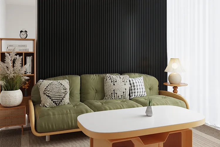 Technical wood veneer with three-side