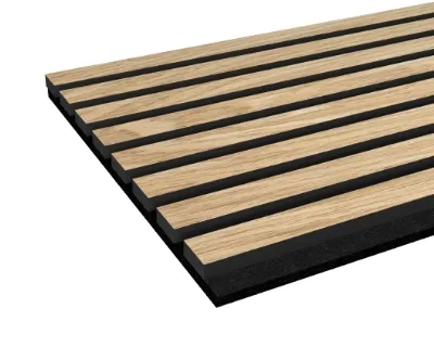 Akustikpaneele aus Holzlatten