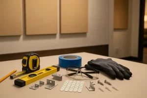 инструменты, необходимые перед развешиванием акустических изделий