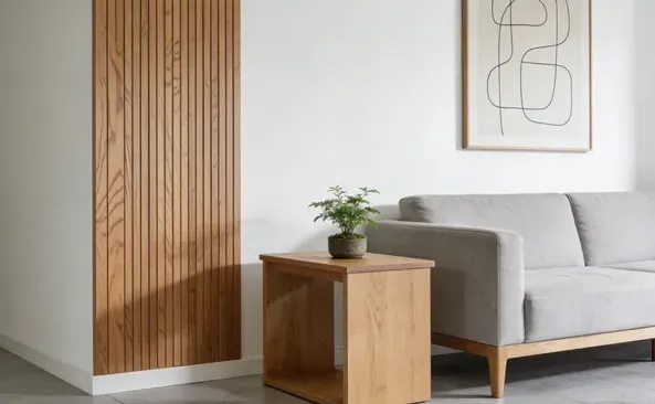 Decorative acoustic wood slat wall panels