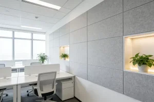 office fit-out with PET acoustic panels
