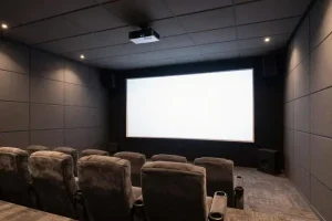 Acoustic panels placement in home theater ceiling and wall treatment