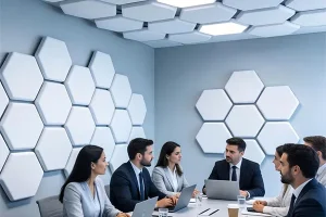 zeshoekige akoestische panelen