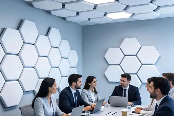 zeshoekige akoestische panelen